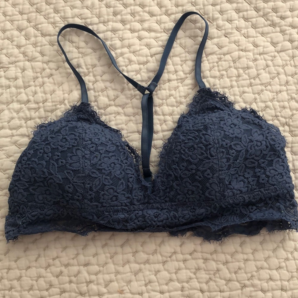 Aerie Strappy Back Blue Bralette